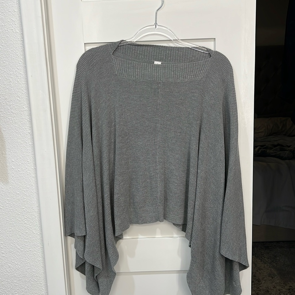 Lululemon Grey Knit Poncho